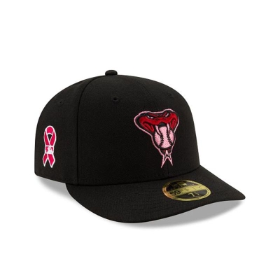 Black Arizona Diamondbacks Hat - New Era MLB Mother's Day Low Profile 59FIFTY Fitted Caps USA6012587